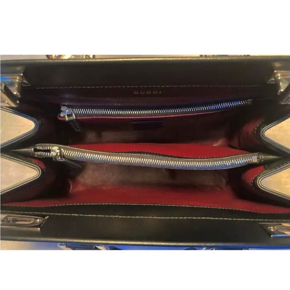 Gucci Zumi Black and Cream Satchel - Picture 10 of 12